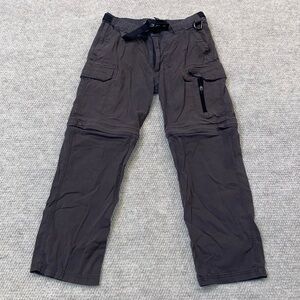 BC Clothing Interchangable Cargo Short / Pant Grey Men Size S X 30